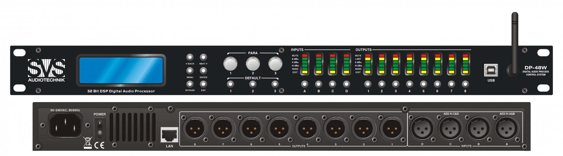 SVS Audiotechnik DP-48W Цифровой процессор: 4 входа 8 выходов в Учалах